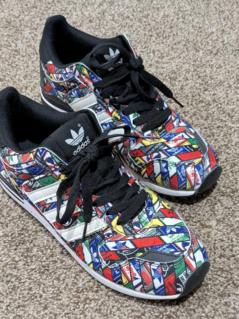 Adidas Men's ZX Flux 700 Banner Flag Logos Size 7 Shoes